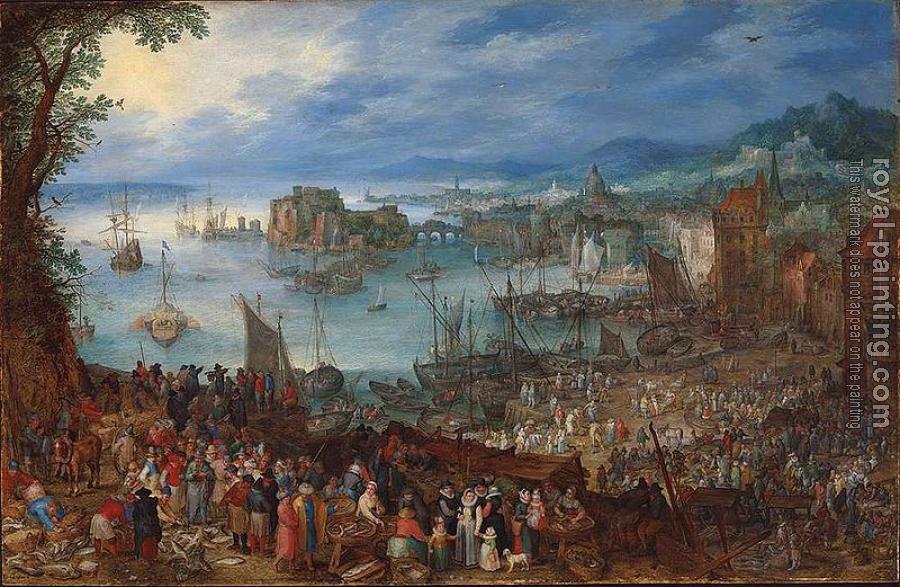Jan The Elder Brueghel : The Great Fish Market